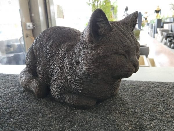 Concrete Large Sleeping Cat Black