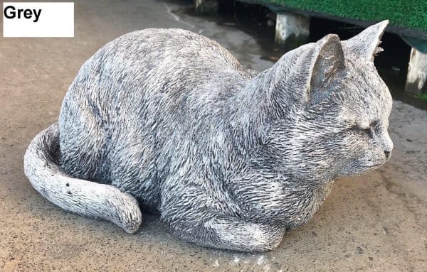 Concrete Large Sleeping Cat grey