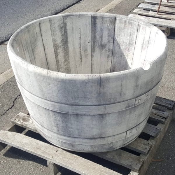 Wine Barrel Concrete Garden Pot or Pond