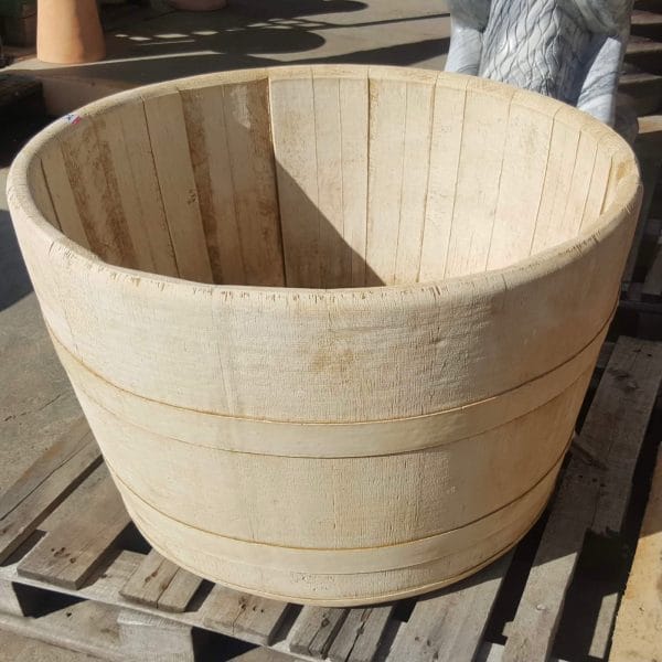 Wine Barrel Concrete Garden Pot or Pond