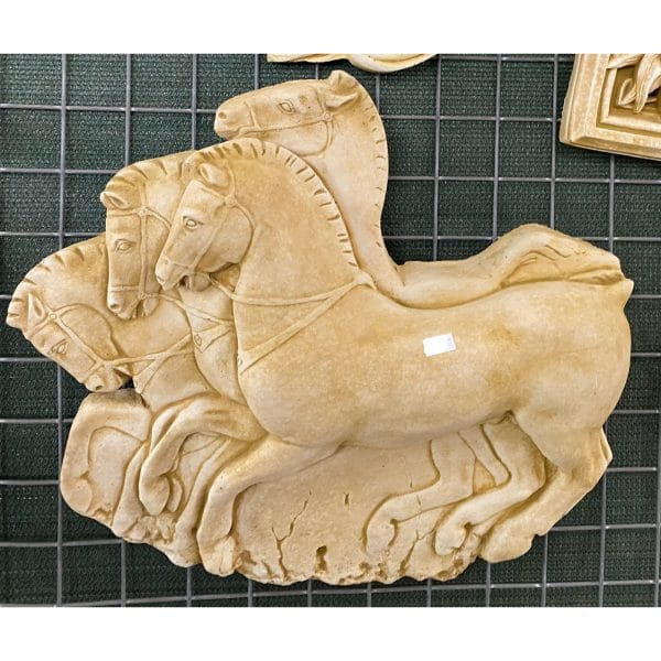 Four Roman Horses Concrete Wall Plaque 1510