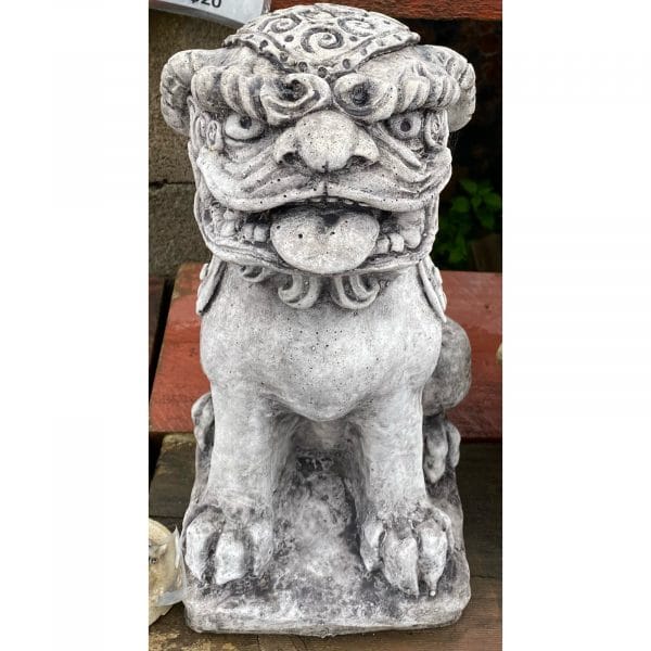 Sitting Temple Dog Concrete Ornament Statue 7423 - Image 2