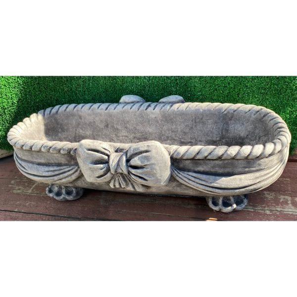 Oval Bow Pot Concrete Planter 0504