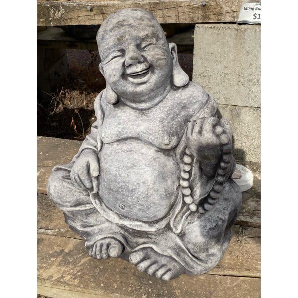 Beaded Buddha Large Concrete Statue 7635