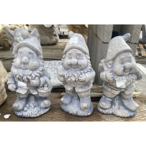 Set of Gnomes Medium Concrete Statues