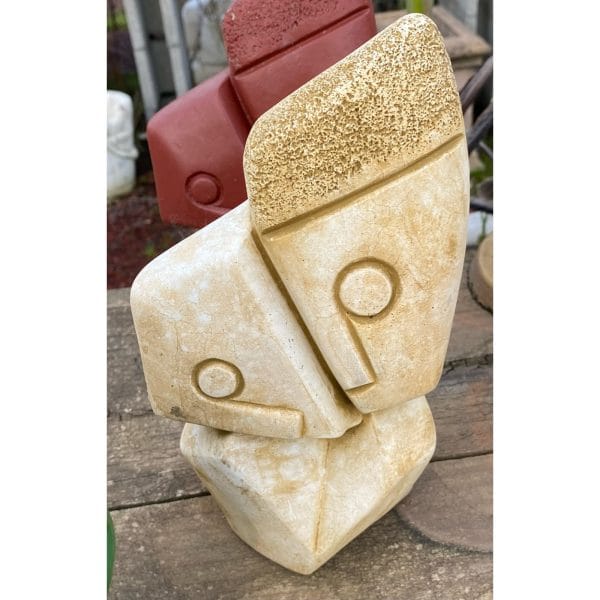 Picasso Pair Modern Abstract Concrete Statue 7648