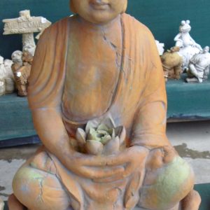 #2 - Large Thai Lotus Buddha and Base (rust_green)