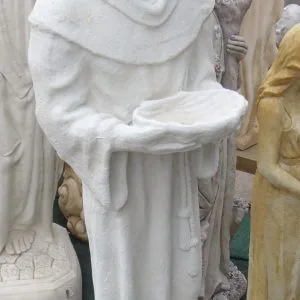 #4 - St Francis Concrete Statue (white)