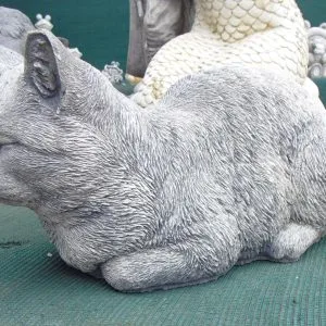 #6 - Concrete Large Sleeping Cat (grey)