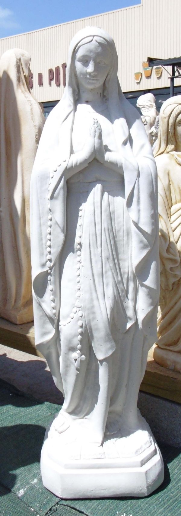 #6 Mary of Lourdes small concrete statue