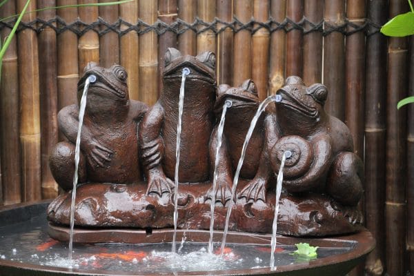 Frog in a Pond Fountain