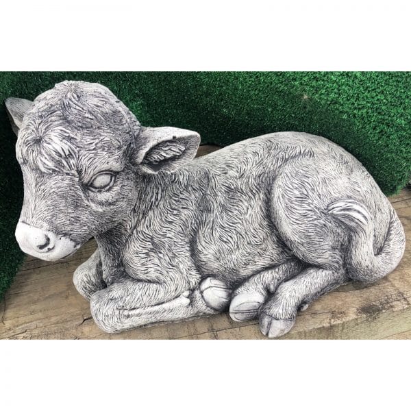 Calf Cow Concrete Statue