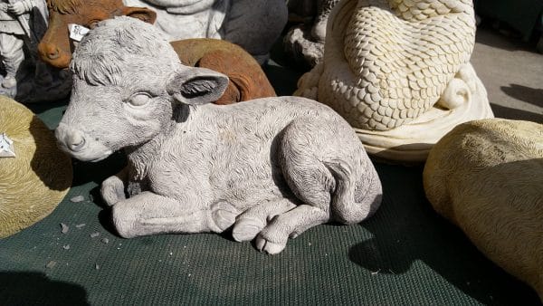 Concrete Calf Cow Statue