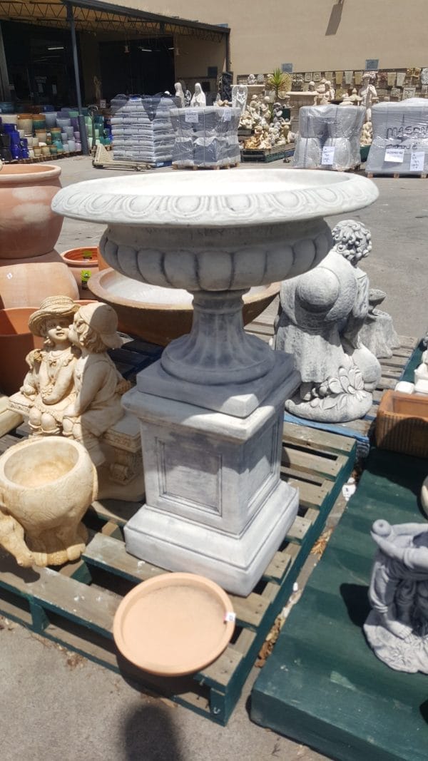 large jefferson urn and pedestal grey