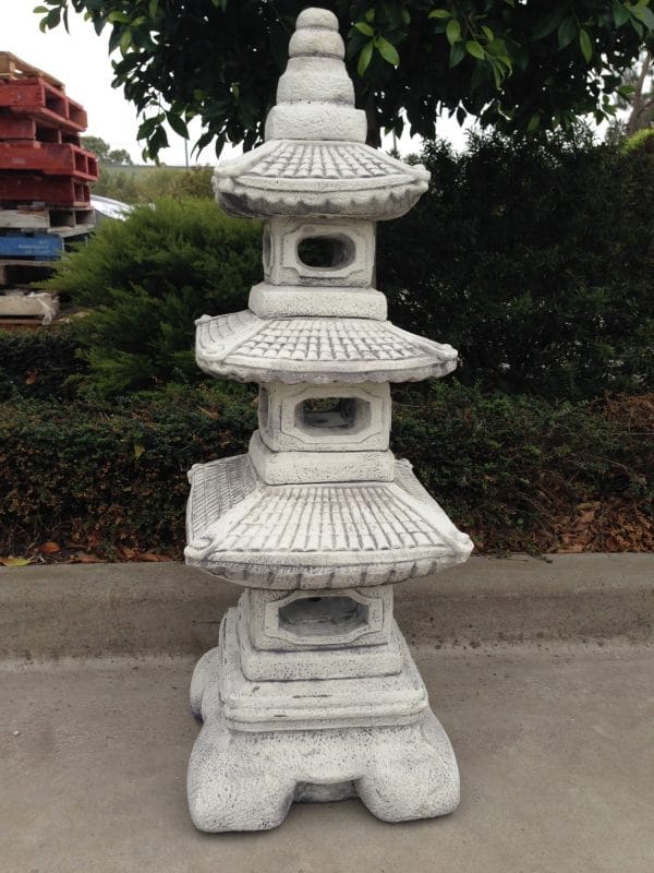 Tall Pagoda Concrete Lantern (1650) | Wantirna Garden Ornaments and Pots