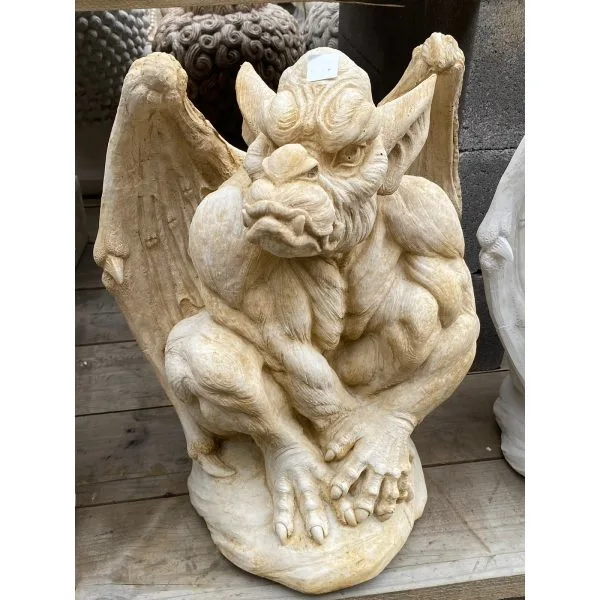 Angry Gargoyle Large Concrete Statue (1108) - Image 4