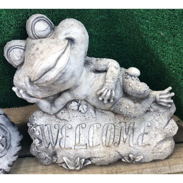 Sexy Welcome Frog Concrete Statue