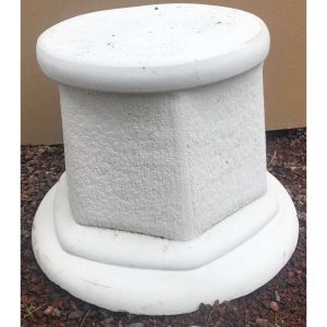 Round Hex Pedestal Concrete Plinth / Stand