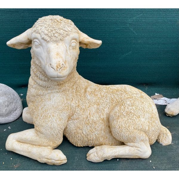 Lamb Concrete Garden Statue