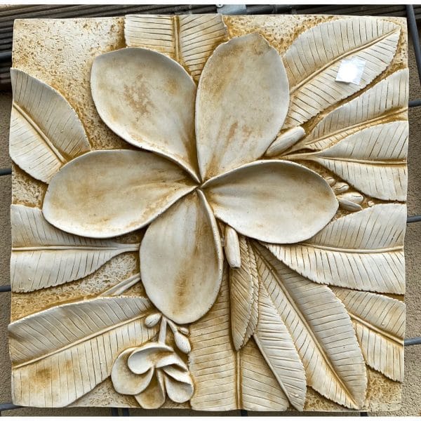 Frangipani Concrete Wall Plaque