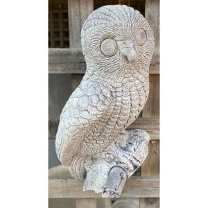 Owl Concrete Wall Plaque