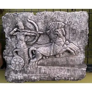 Egyptian Chariot Concrete Wall Plaque