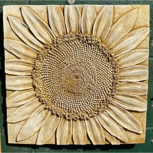 Sunflower Concrete Wall Plaque