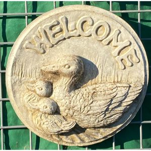 Welcome Duck Concrete Wall Plaque