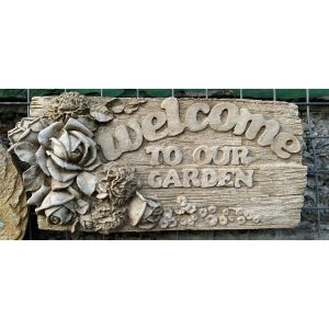Welcome to our Garden Concrete Wall Plaque