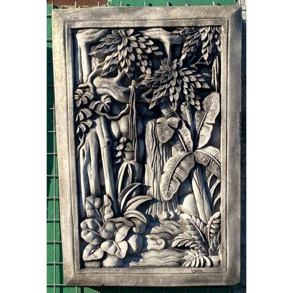 Tropical Garden Concrete Wall Plaque