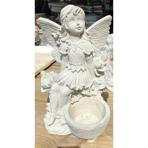 Fairy with Bowl Concrete Garden Statue