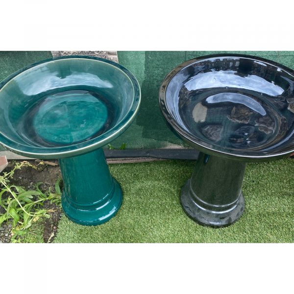 Grafton Glazed Birdbath