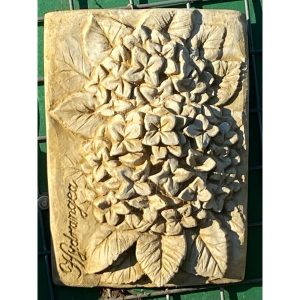 Hydrangea Concrete Wall Plaque