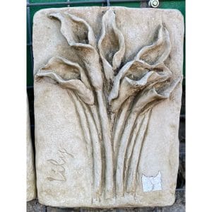 Lily Concrete Wall Plaque