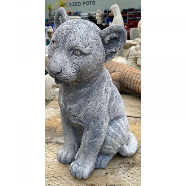 Tiger Cub Concrete Garden Statue