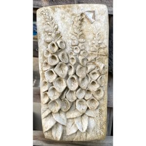 Foxgloves Concrete Wall Plaque