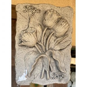 Tulip Small Concrete Wall Plaque