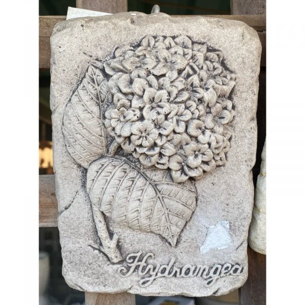 Hydrangea Small Concrete Wall Plaque