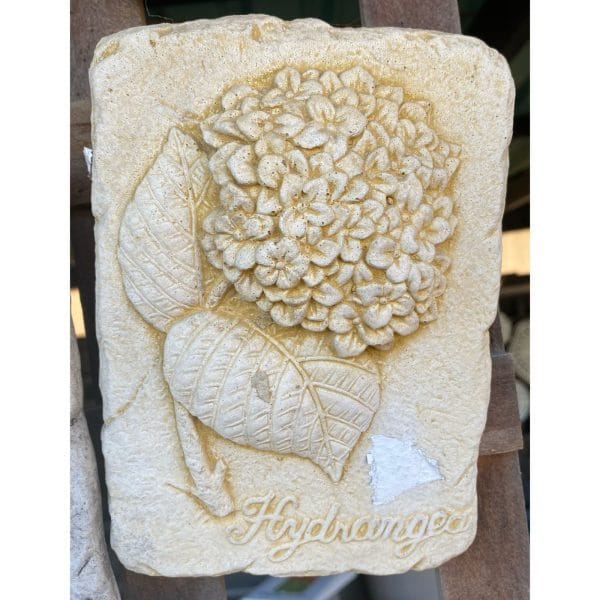 Hydrangea Small Concrete Wall Plaque