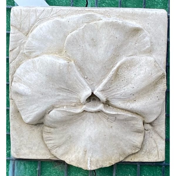 Pansy Tile Concrete Wall Plaque