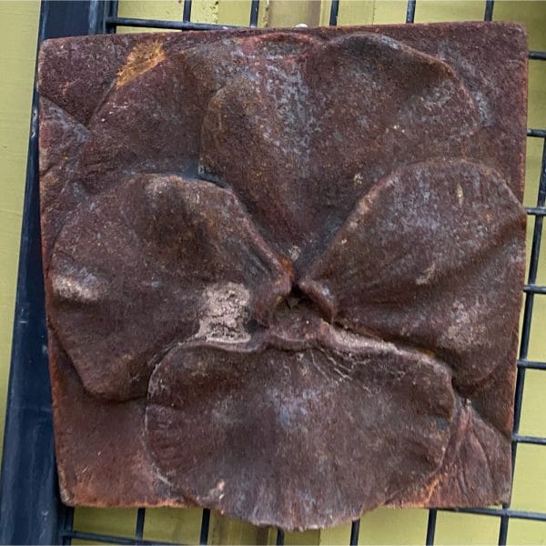 Pansy Tile Concrete Wall Plaque