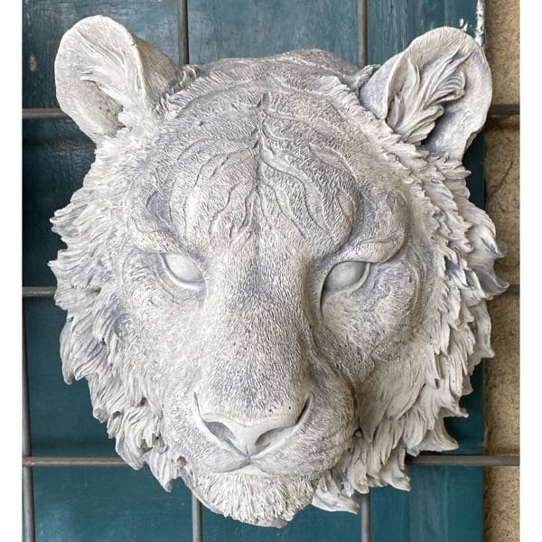 Tiger Face Concrete Wall Plaque 0514