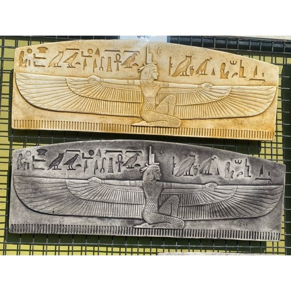 Egyptian Winged Goddess Isis Relief Concrete Wall Plaque 9127 - Image 2