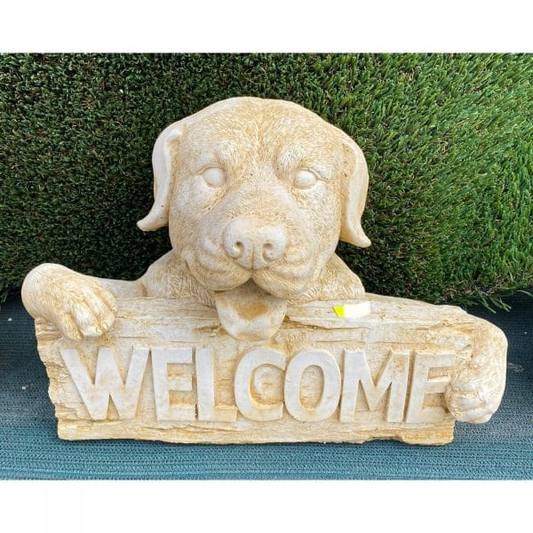 Welcome Dog Head Concrete Statue 1031