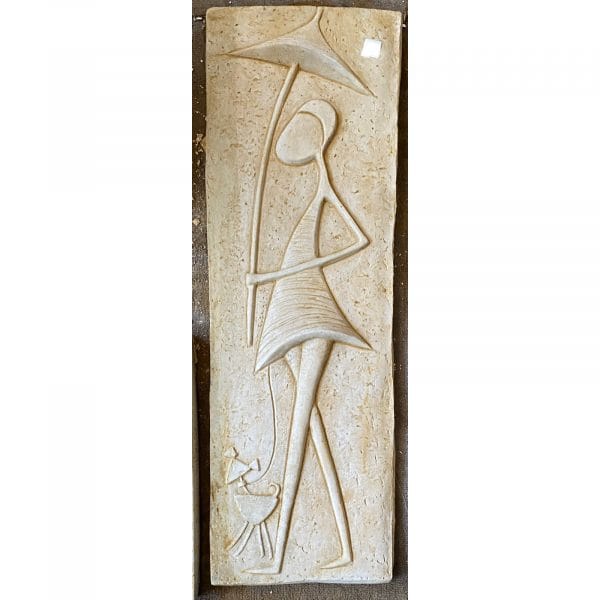 Shaded Dog Concrete Wall Plaque 8003