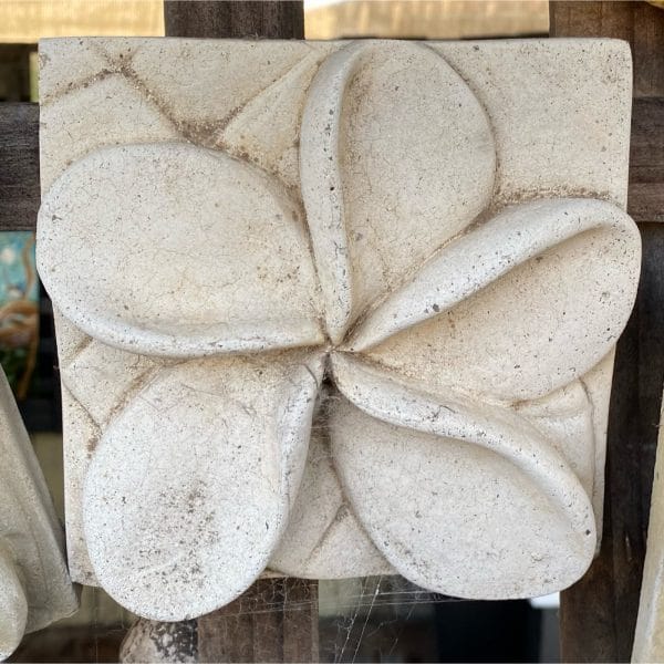 Frangipani Tile Concrete Wall Plaque 9214