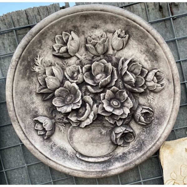 Poppy Plate Concrete Wall Plaque