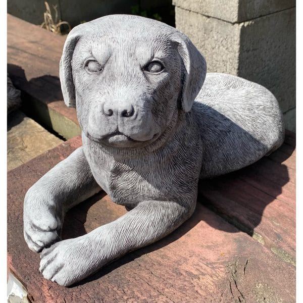 Rotty Pup Concrete Dog Statue (Rottweiler) 0190