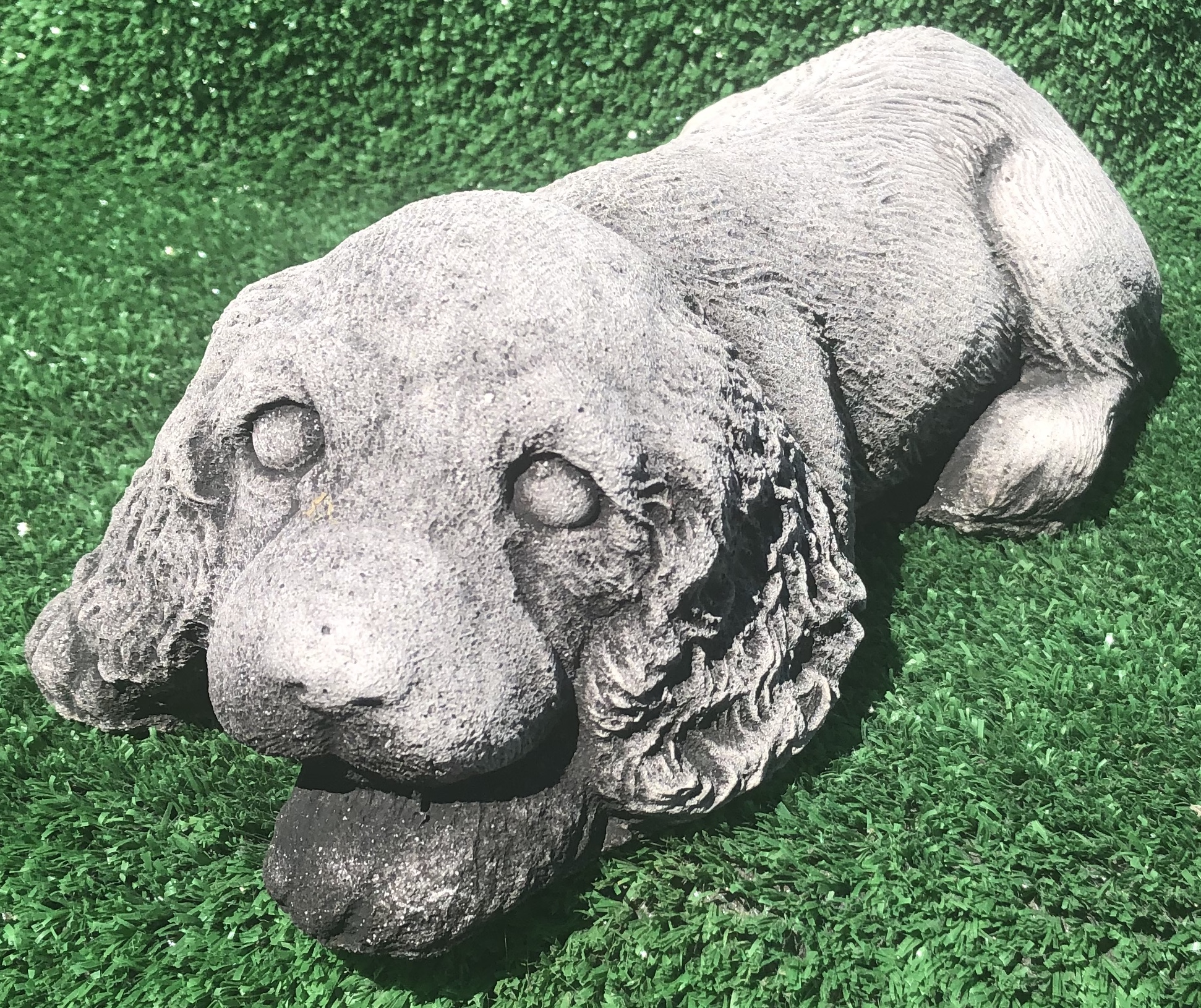 Cocker Spaniel Flat Concrete Dog Statue 0005 | Wantirna Garden ...