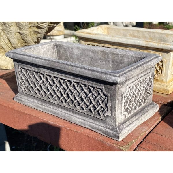 Rectangle Lattice Pot Concrete Planter 0507